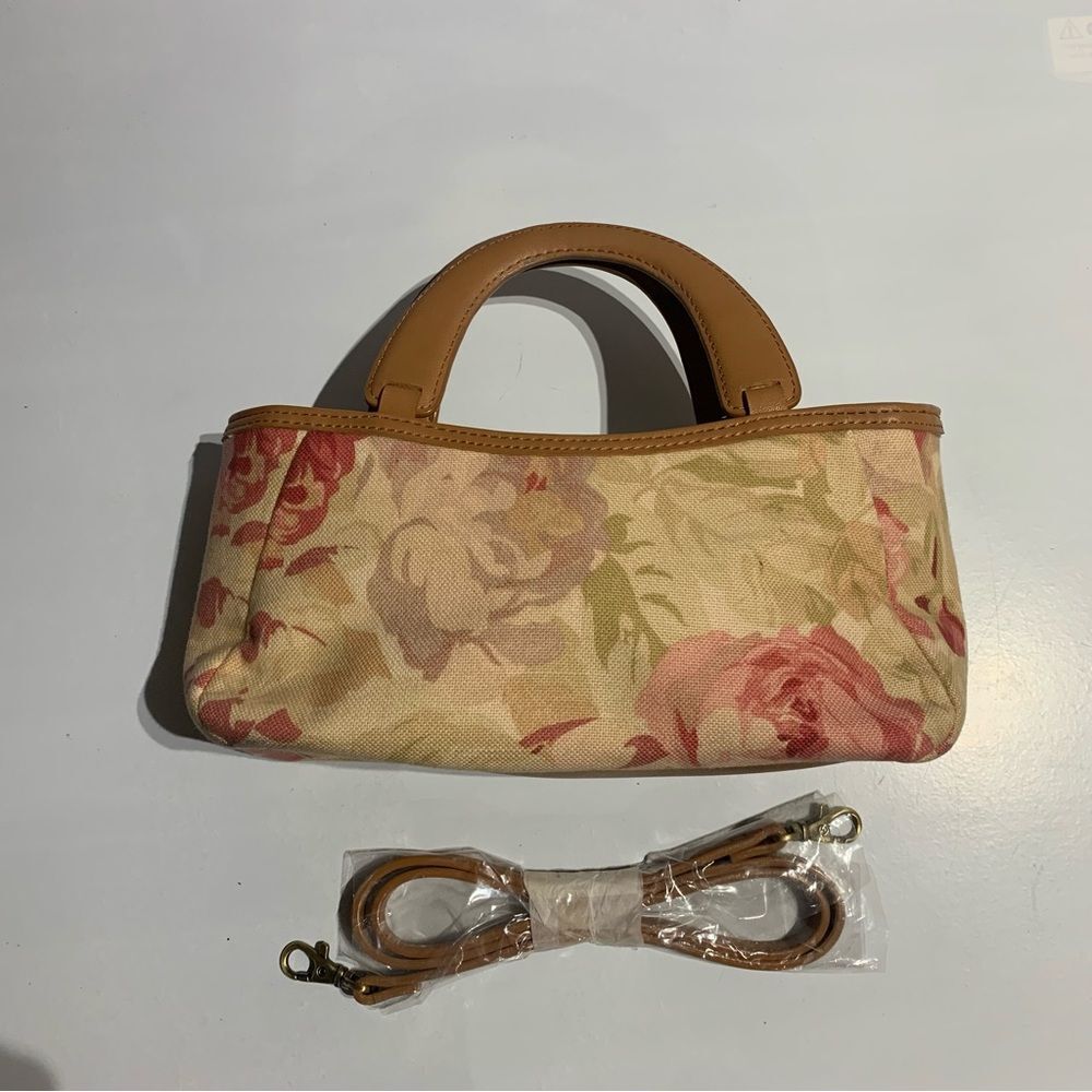 Fossil Floral Mini Tote in Cream, Pink & Tan - Picture 3 of 13